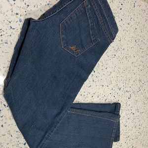 Express Stella cropped low rise cropped dark wash skinny jeans 8